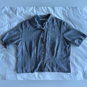 Vintage Blue Floral Shirt